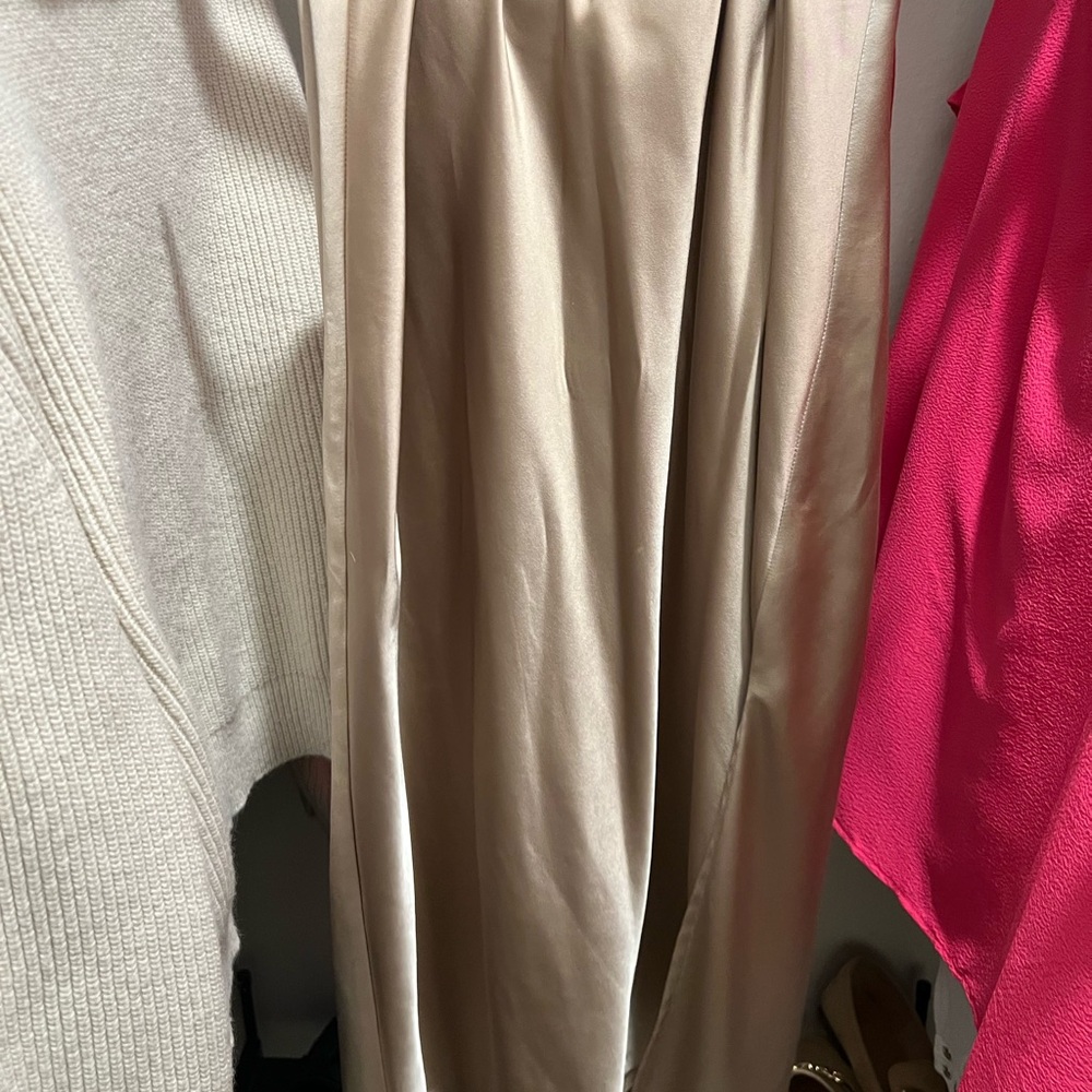 Old Navy Champagne Satin Skirt